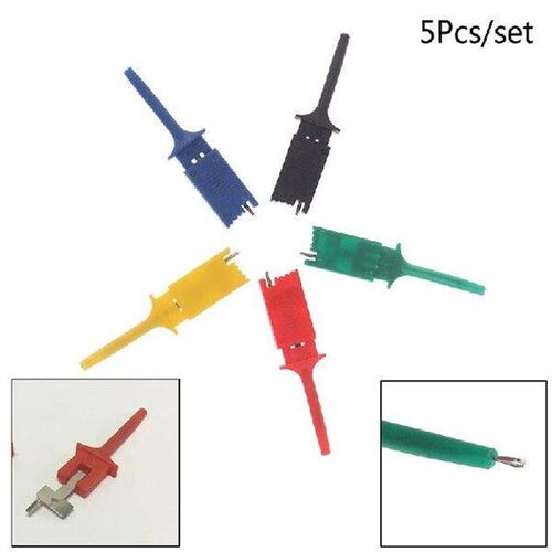 5Pcs/set Meter Tester Leads Test Probe Hook For SMD IC Test