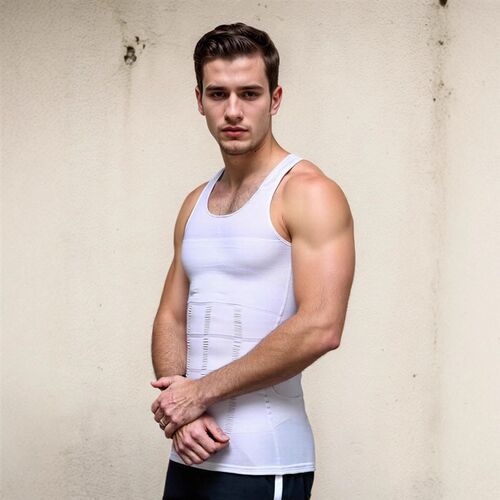Mens Slim Fit Vest Abdominal Tinting Slim Fit Vest Heavy Ti