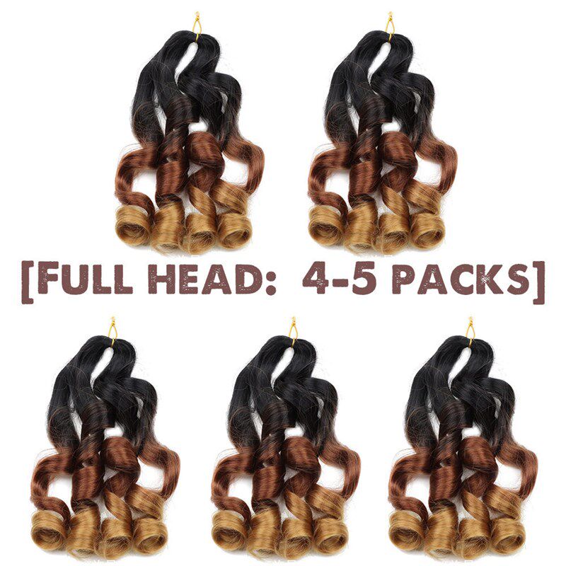 African Dicky Braid Clockwork Wig Crochet Hair French Loose