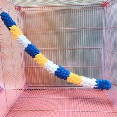 Pet Cage Swing Chew Resistant Hammock Toy Parrots Exercise