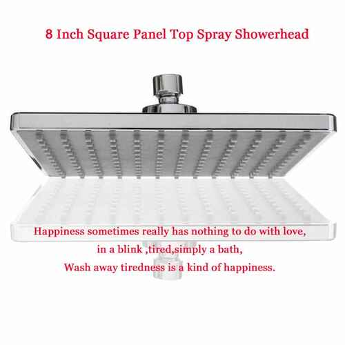 8 Inch Square Shower Head ABS Plastic Single Spray Touch