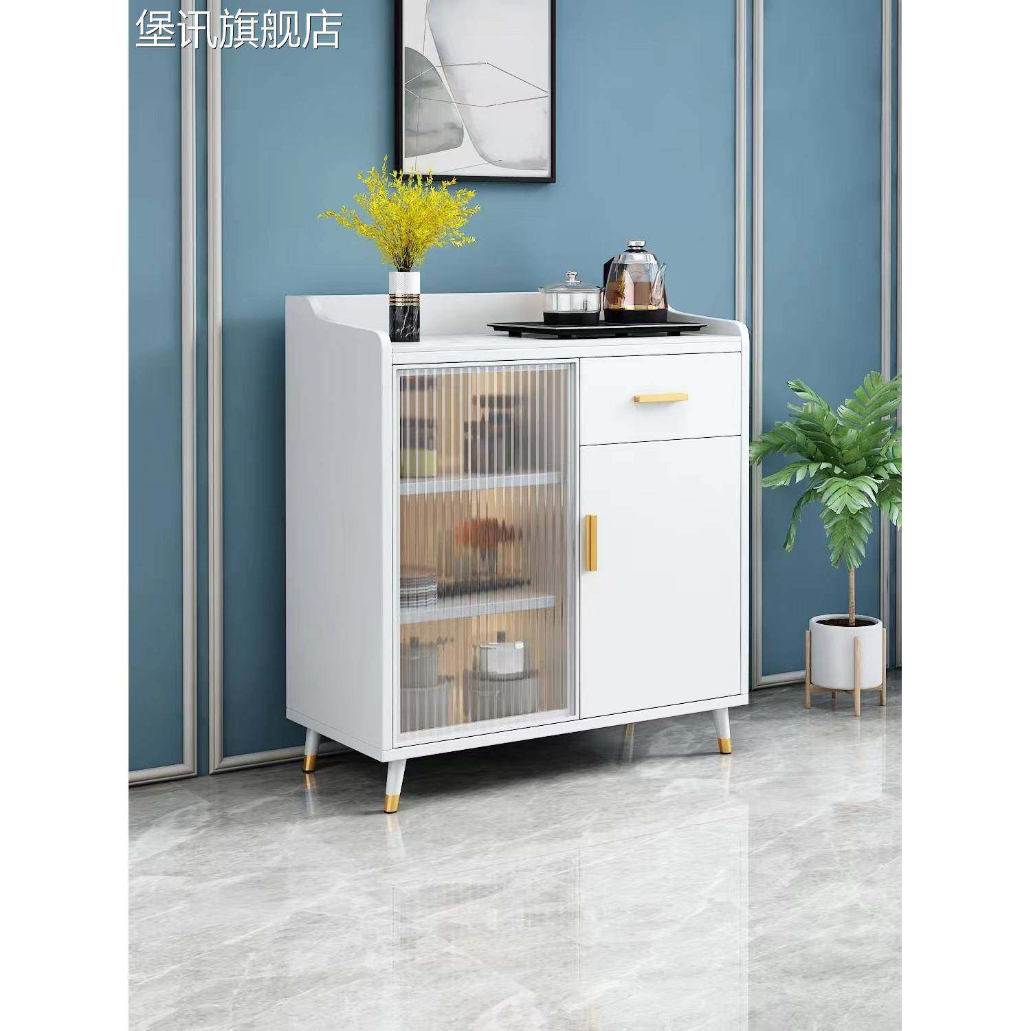 堡讯奶油风实木餐边柜简约现代茶水柜靠墙一体收纳客厅厨盖布拉车,生活电器,其他生活家电配件,淘宝优惠券,粉丝福利购,淘宝优惠卷