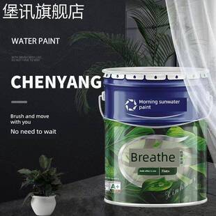 堡讯晨阳水漆馨呼吸多效合一五个+环保超净味耐擦洗正品拉车盖布