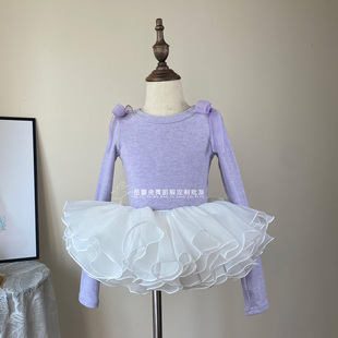 儿童舞蹈服毛衣女童秋冬长袖 芭蕾舞练功服吊带体操服中国舞小外套