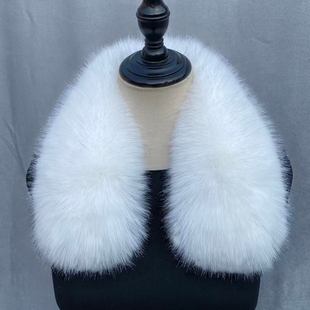 冬季新款狐狸毛围脖女保暖双面毛绒加厚仿皮草百搭獭兔毛毛领围巾