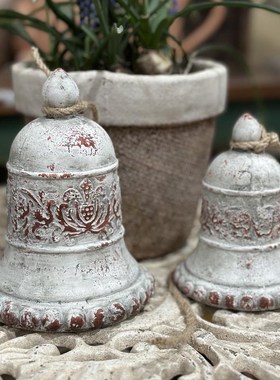 手压红陶花园摆件铃铛 露台花园庭院花园摆件