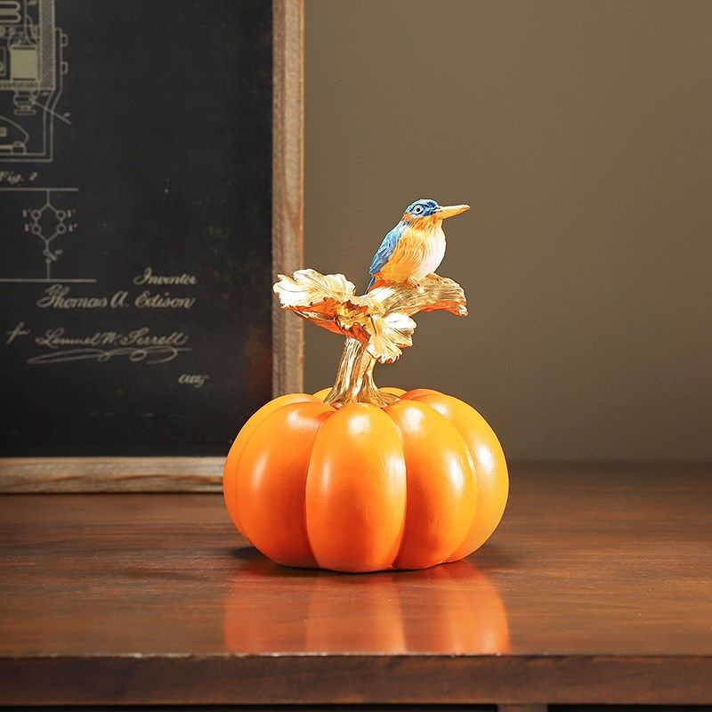 创意动物摆件家居客厅丰收南瓜小鸟办公室酒柜工艺装饰品摆设,家居饰品,装饰摆件,淘宝优惠券,粉丝福利购,淘宝优惠卷