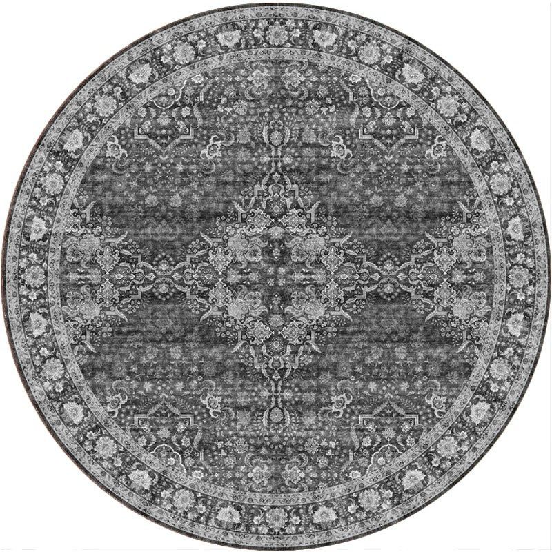 灰色民族圆形地毯波斯复古客厅沙发茶几垫吊篮转椅地垫梳妆台地毯,居家布艺,地毯,淘宝优惠券,粉丝福利购,淘宝优惠卷
