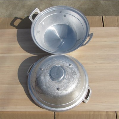 小号汤锅 铝锅单篦炒锅蒸锅炖锅 加厚老式双耳铸铝无涂层 面条锅