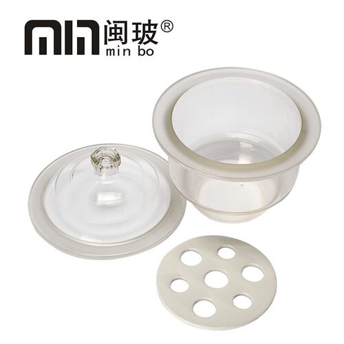 玻璃普通干燥器 附瓷板 白色透明120/150/180/240/450MM规格齐全