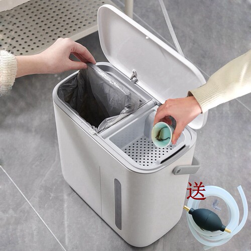 中式二合一茶水桶垃圾桶 茶渣桶茶桌用废水桶茶水分离茶叶垃圾桶