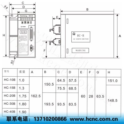 HC-10B 15B 20B 30B 40B伺服驱动器可配60 80 90 110 130伺服电机