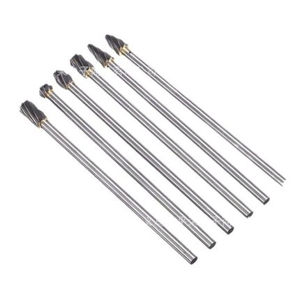 硬质合金旋转锉 钨钢滚磨刀合金打磨头木工木雕打磨头根雕雕6件套