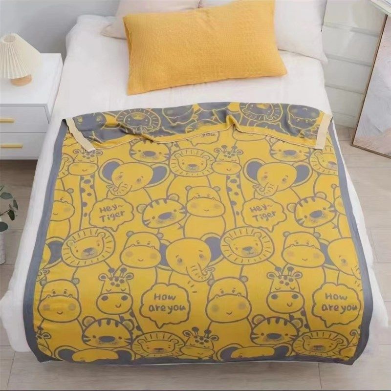 竹纤维冷感毯盖毯纱布夏季薄款双层沙发毯冰丝凉感儿童毯120*150,床上用品,休闲毯/毛毯/绒毯,淘宝优惠券,粉丝福利购,淘宝优惠卷