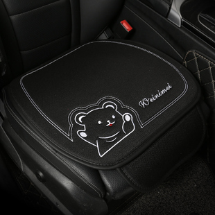 夏季后排座垫车垫四季通用座椅垫汽车坐垫单片垫子亚麻三件套整套