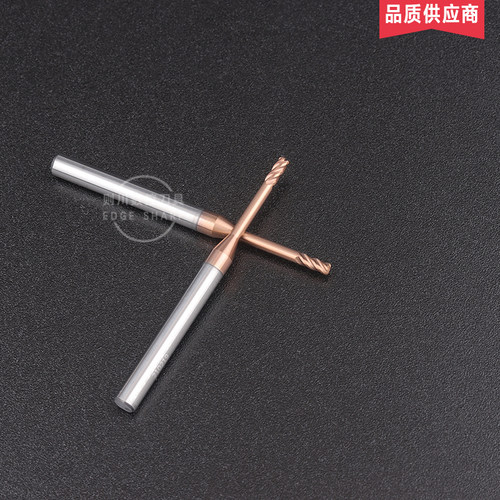 钨钢深沟圆鼻刀加长颈微小径深孔槽牛鼻刀整体合金避空圆鼻铣刀