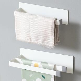 厨房抹布架磁吸擦手巾架冰箱门侧置物架卷装保鲜膜收纳层架子卷筒