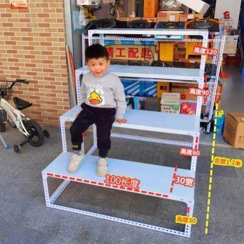 梯形货架展示架台阶式置物花架粮油店干货超市商品拆装组合角铁架,商业/办公家具,仓储货架,淘宝优惠券,粉丝福利购,淘宝优惠卷