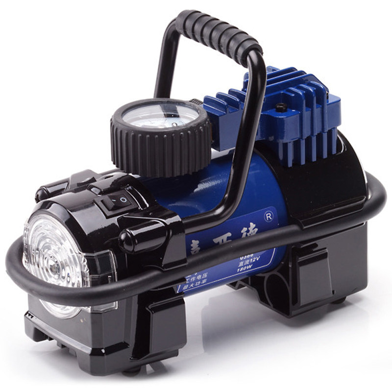 嘉西德轮胎充气泵 汽车车载打气泵 随车金属打气筒 打气机 0388