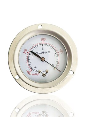 轴向带前边不锈钢膜盒负压表不锈钢真空表YE60 -4KPA G1/4 厂直销