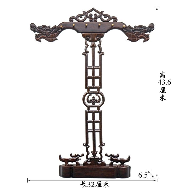 红木笔挂大毛笔架实木质黑紫檀龙头送礼锦盒复古现代中式创意铜木,文具电教/文化用品/商务用品,笔架,淘宝优惠券,粉丝福利购,淘宝优惠卷