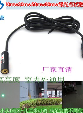 515nm/520nm10mw30mw50mw80mw绿光点状激光模组 绿色镭射定位灯头