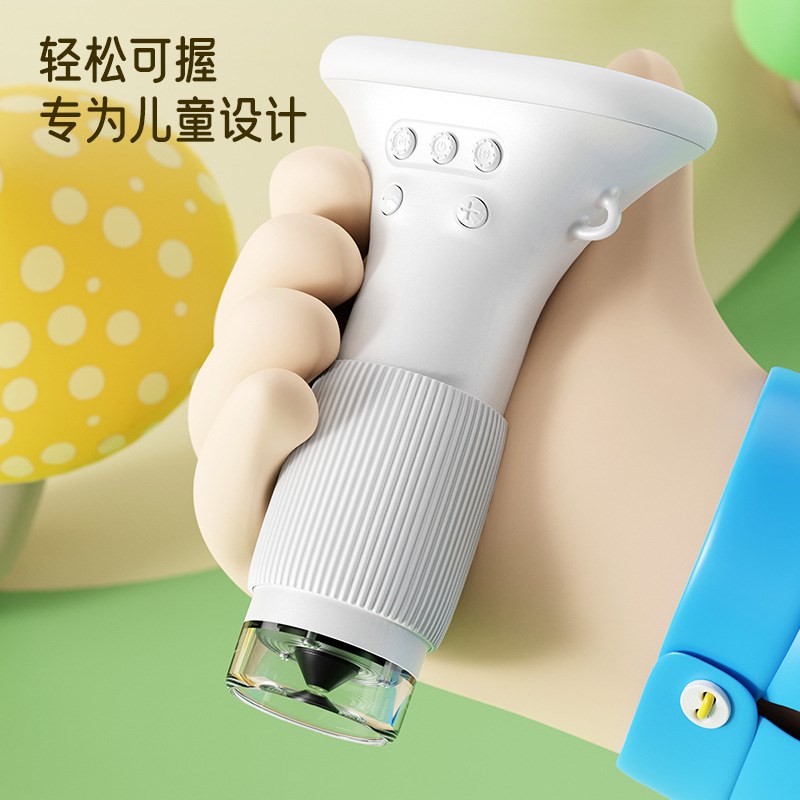 儿童便携式光学显微镜放大镜玩具手握迷你学生实验科学手持显微镜