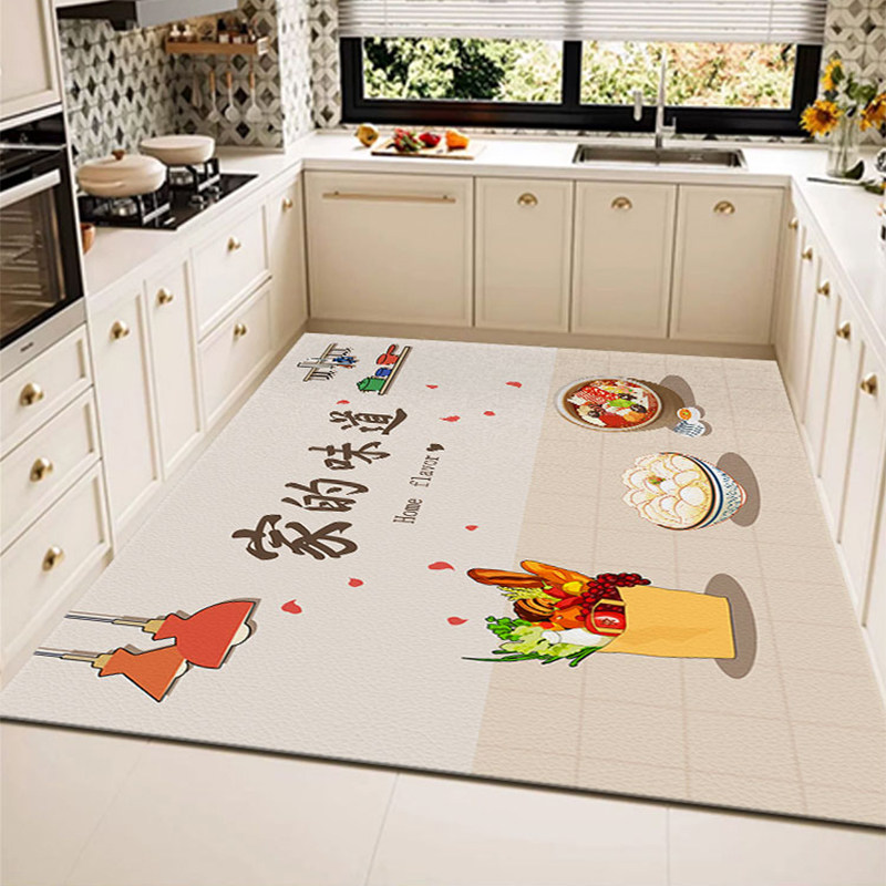 厨房地垫免打理脚垫子整铺防滑防油可擦免洗厨房门口满铺地毯pvc,居家布艺,厨房地垫,淘宝优惠券,粉丝福利购,淘宝优惠卷