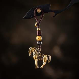 十二生肖马汽车钥匙扣挂件属相书包钥匙圈环财运挂饰品吊坠