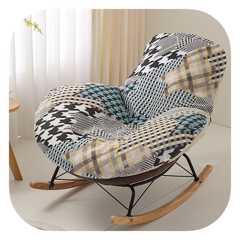 单个椅子替换套罩盖布摇椅懒人躺椅垫坐垫网红龙虾椅单人沙发垫