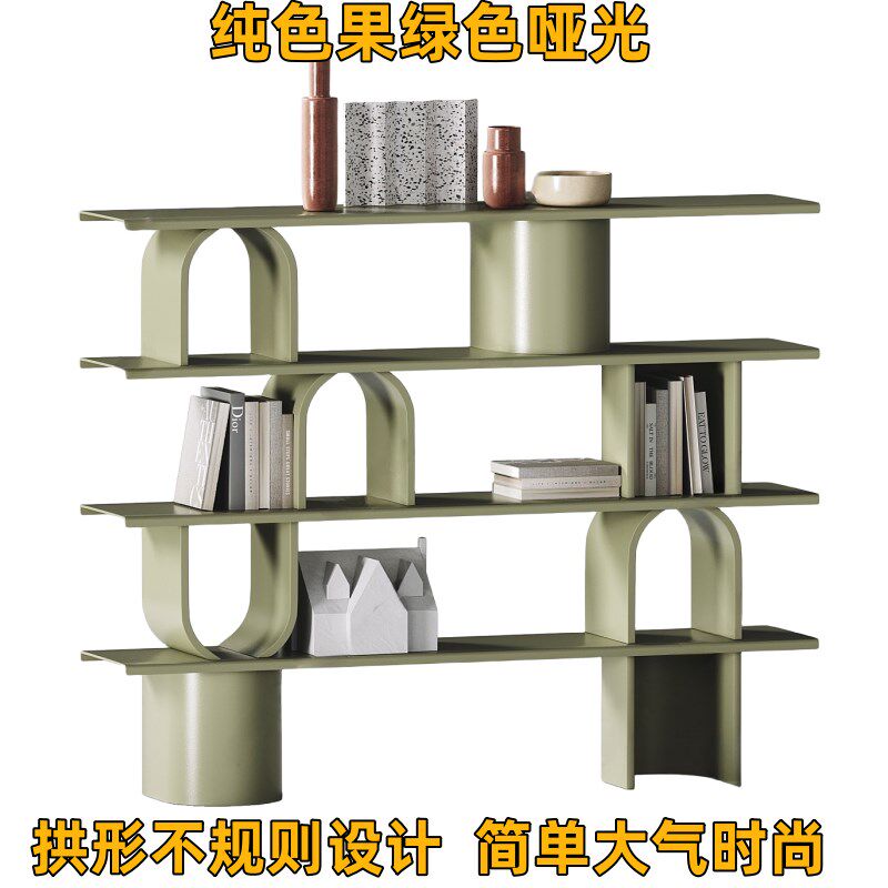 北欧烤漆书架实木书柜落地置物柜家用书柜客厅隔断柜学生靠墙书架