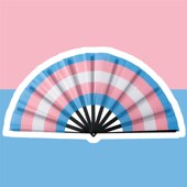 彩虹扇子 布面折叠扇