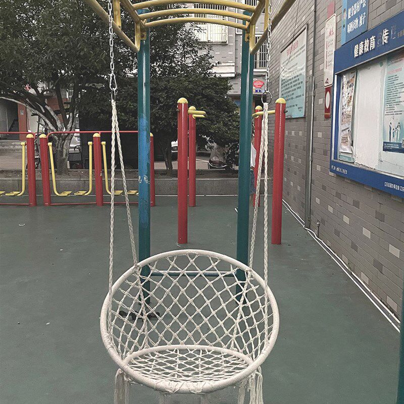 户外庭院用折叠吊椅 加强版单杆吊篮 适合葡萄架的秋千 欧式风格
