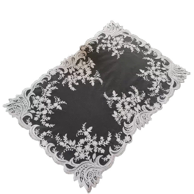 欧式蕾丝盖巾小圆桌餐桌床头柜空调电视机盖布五斗柜梳妆台桌布51