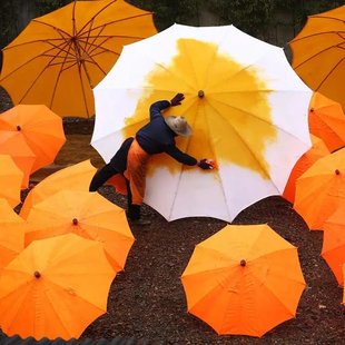 国民油布伞老式伞桐油伞景区油纸大伞摄影拍照伞古代伞防风防雨