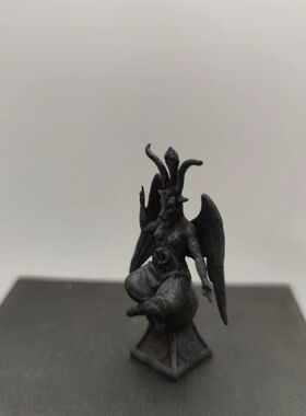 纯铜复古羊头死神摆件埃及老版撒旦黑暗教主骷髅纯铜项链吊坠摆件