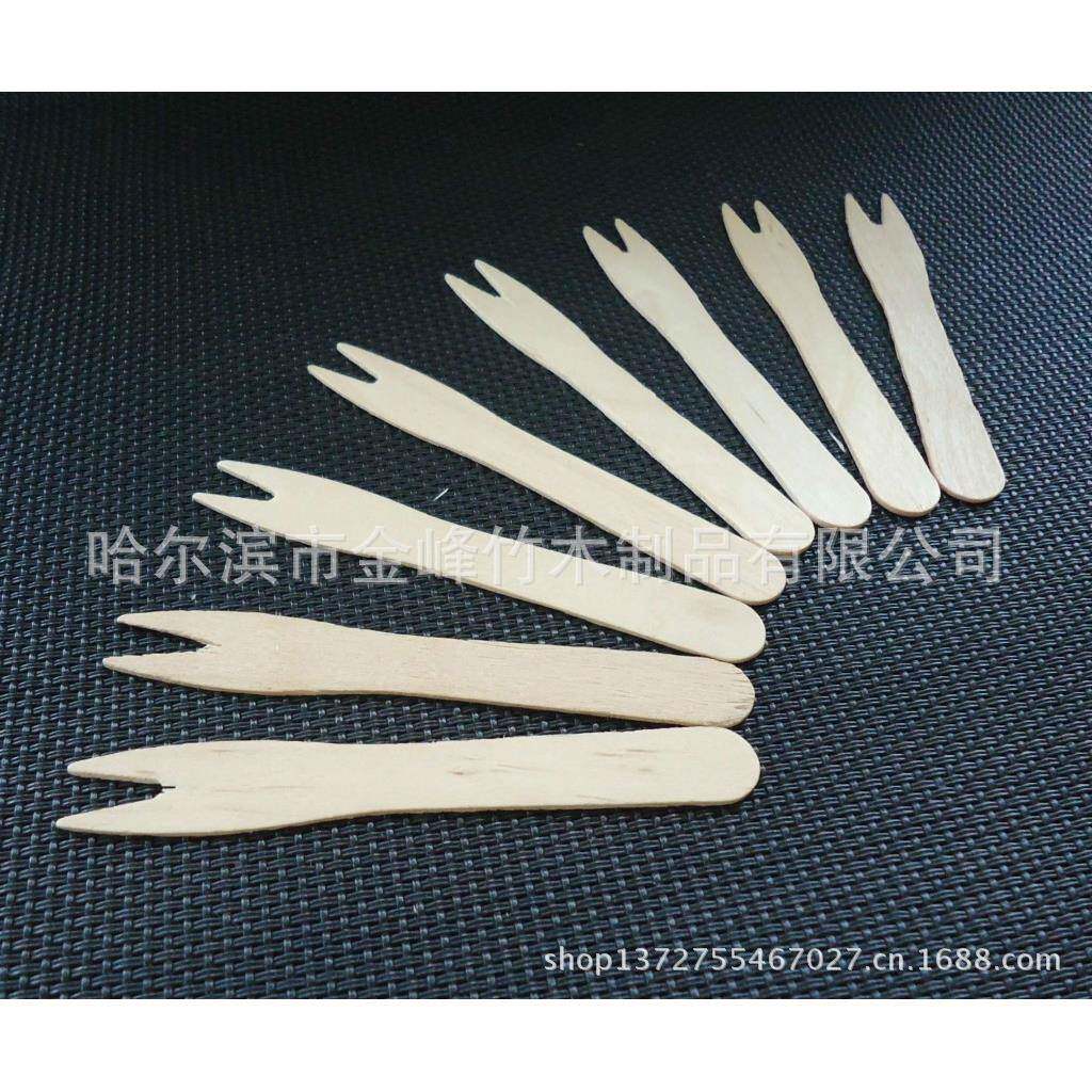 齿价 各种规格EXF木制 低水果叉 水 果签 双木叉