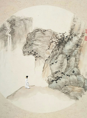 热卖树脂古人物小摆件李白奇石山水盆景假山沙盘枯山水造景装饰