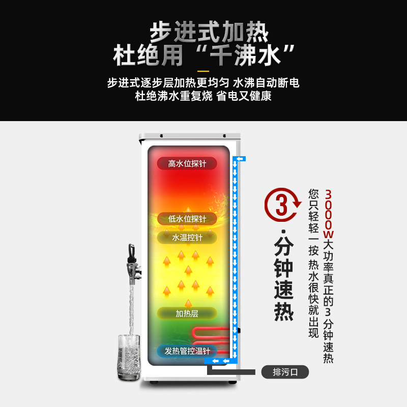 壁挂开水器商用龙头全自动开水机奶茶店吧台酒店冷热水器饮水机