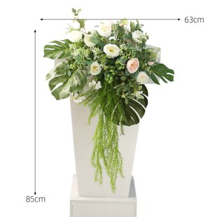 假花仿真花商务讲台花庆典活动会议演讲台发言台装饰下垂挂花绢花