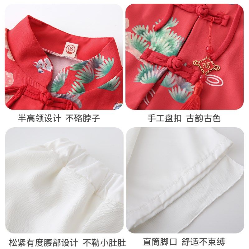 国风高级汉服男童夏季薄款新中式童装男孩古装儿童唐装套装小少爷,童装/婴儿装/亲子装,唐装,淘宝优惠券,粉丝福利购,淘宝优惠卷