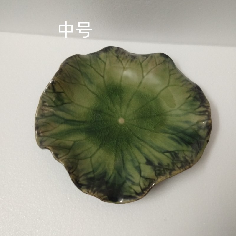 荷叶莲花鱼陶瓷工艺品摆件 石湾公仔 家居饰品客厅墙饰挂壁画送礼