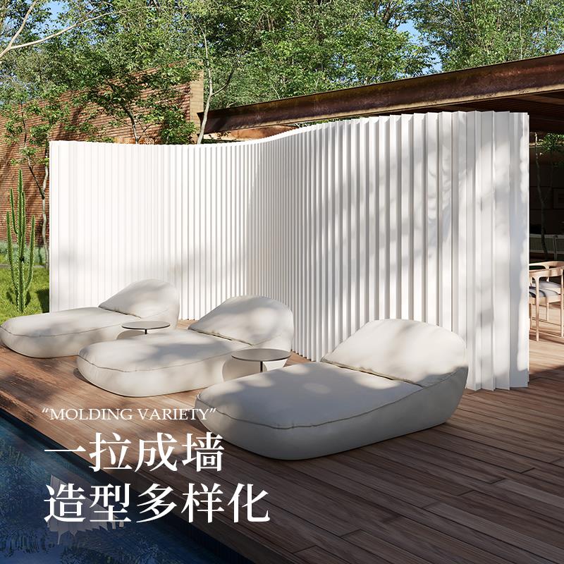 十八纸防水屏风客厅隔断房间移动折叠隔板办公室遮挡美学背景墙