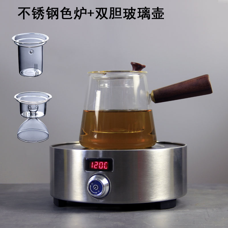 家用电陶炉茶炉煮茶器铁壶玻璃壶煮茶专用小茶炉不锈钢机身无辐射