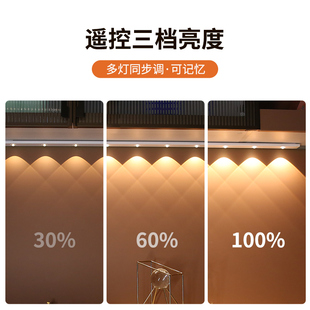 遥控开关led小夜灯插电式床头灯带鞋柜氛围灯明装免开槽橱柜灯条