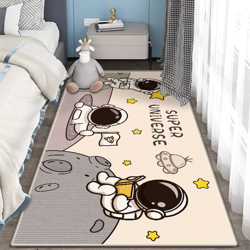 宇航员卡通卧室床边毯儿童主卧可睡可坐防滑地毯房间飘窗地垫家用