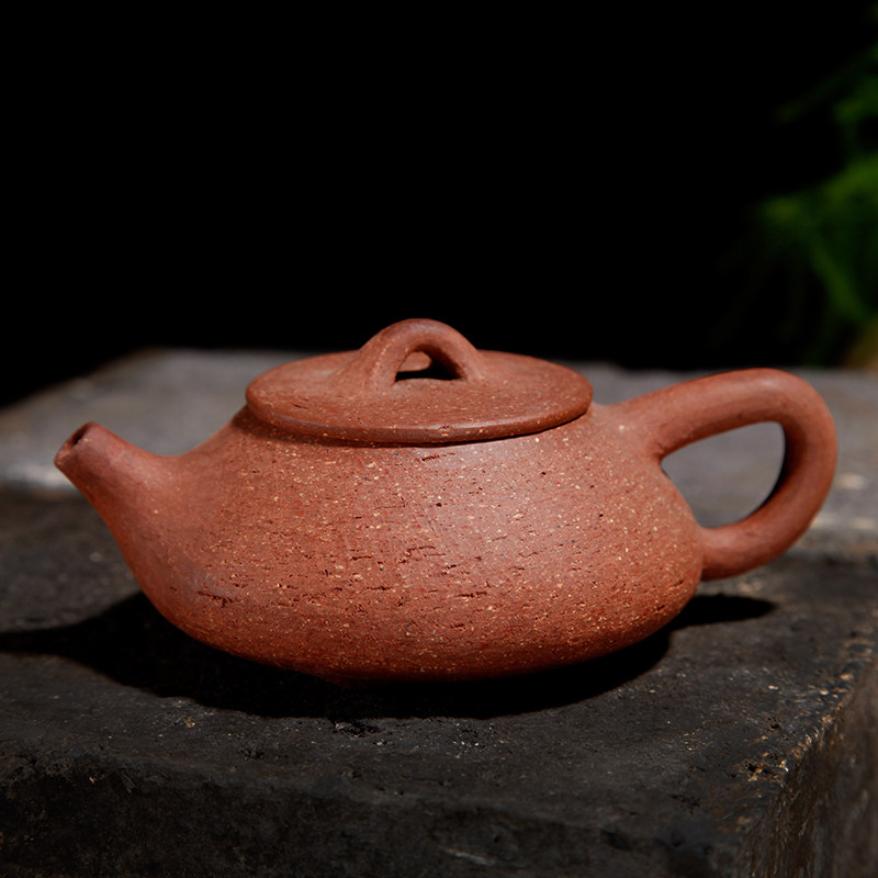 荣昌陶安陶全手工石瓢壶粗陶茶壶四大名陶功夫茶具纯手工非紫砂壶