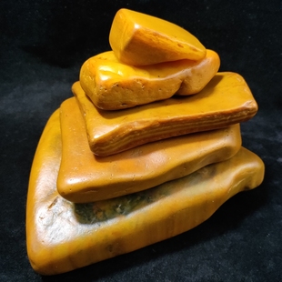 黄蜡石乌龟晒台天然石头晒龟原鱼缸造景爬坡晒背发色垫步平板方砖