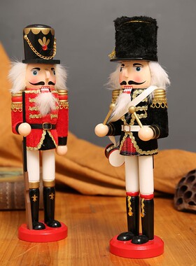 胡桃夹子木偶人士兵摆件创意儿童卧室装饰品酒柜客厅房间桌面摆设