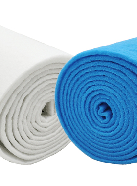 白色蓝色过滤棉羊绒纤维鱼缸鱼池水产海鲜养殖生化材料防尘棉10米